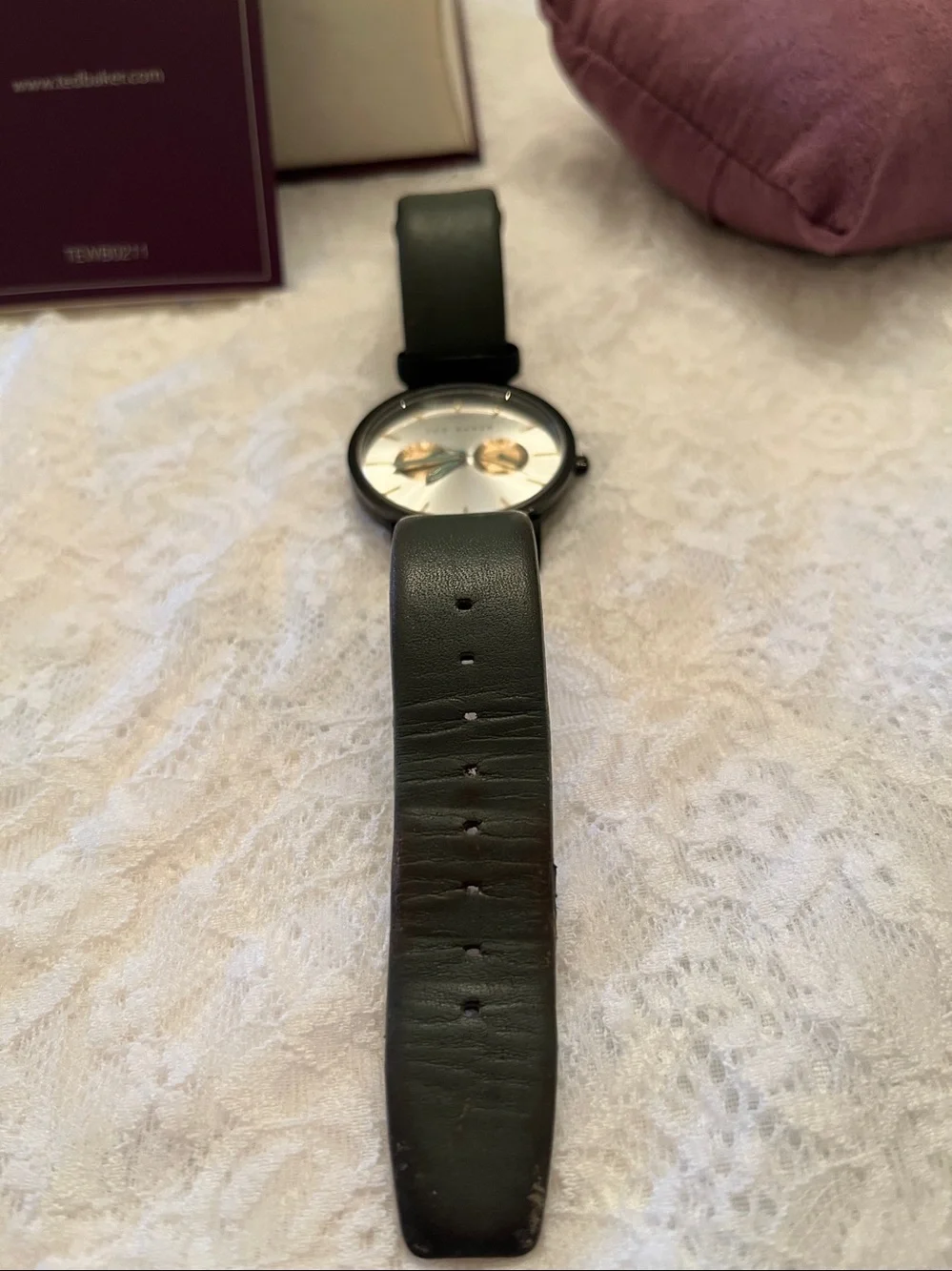 Ted Baker Watch with Rose Gold Accents and Mint Hands